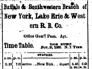 Timetable: 1880-11-20 Buffalo and Southwestern