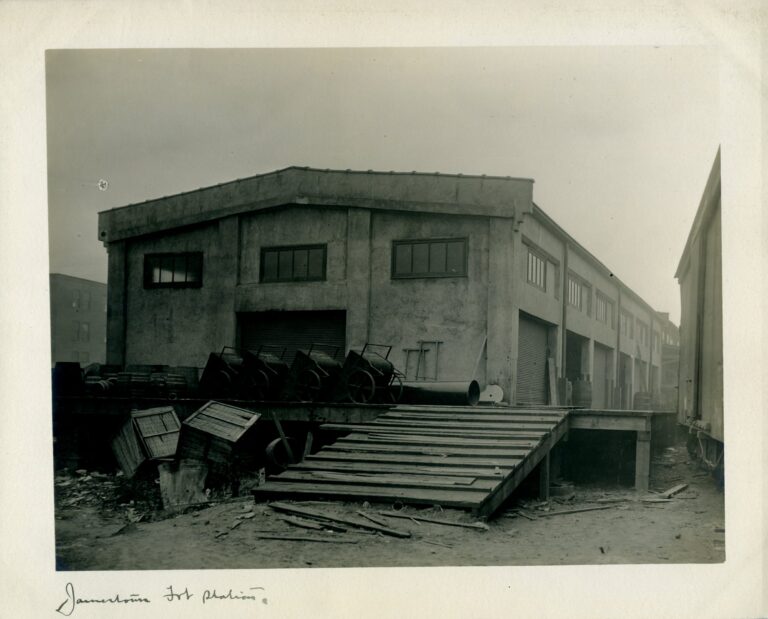 1910c Erie Railroad Freight House in Jamestown, NY