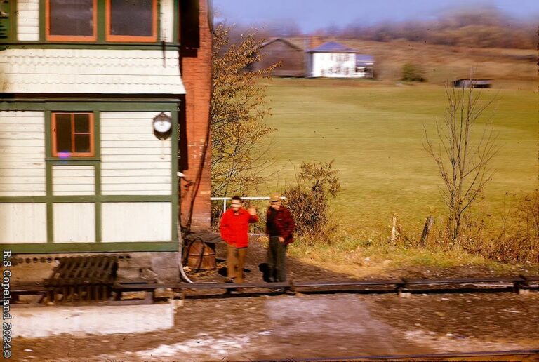 1950c Erie Railroad WO Tower in Waterboro, NY