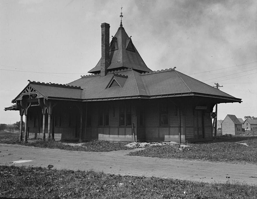 Photo of a train station.