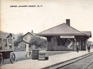 Erie Railroad Station in Cherry Creek, NY