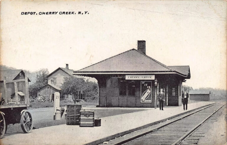 Erie Railroad Station in Cherry Creek, NY