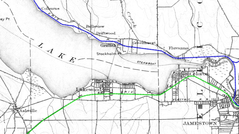 Lakewood Celoron Ashville Map