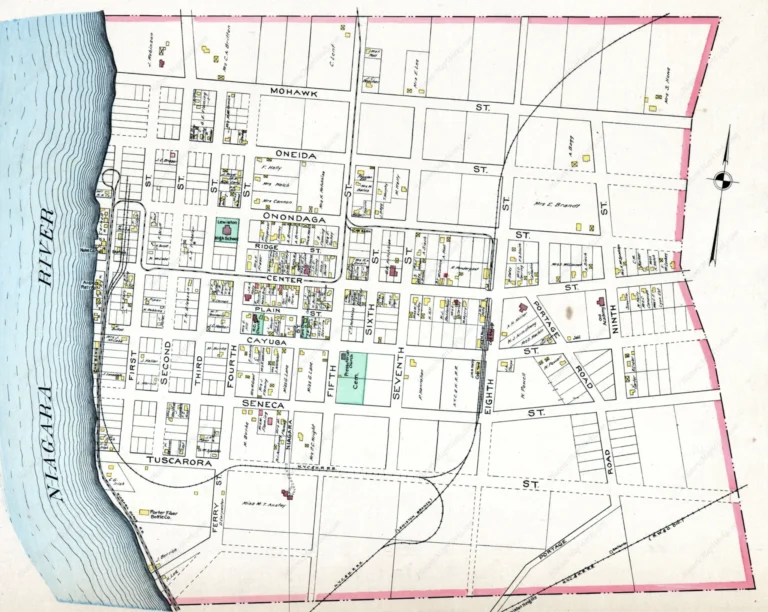 Lewiston, NY Map - 1908