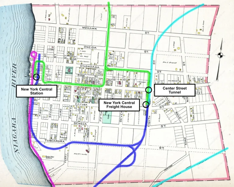 Lewiston, NY Map - 1908 Annotated