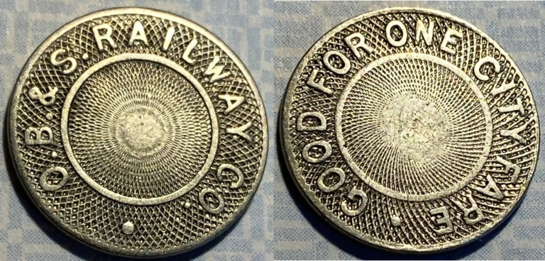 Olean, Bradford and Salamanca Railway Token