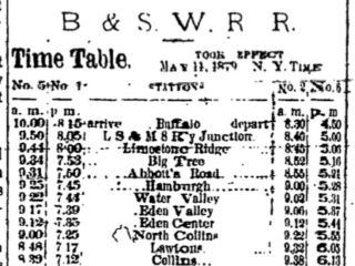Timetable: 1879-05-11 Buffalo and Southwestern Railroad
